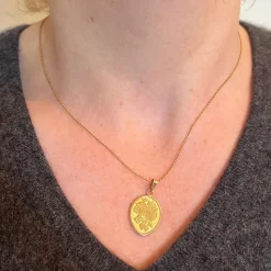 New Pamono French Les Amoureux De Peynet Lovers 18k Yellow Gold Charm Pendant, 1960s