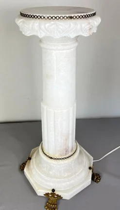Pamono French Lighting Column Mounted on Brass Paws> Pedestals And Columns