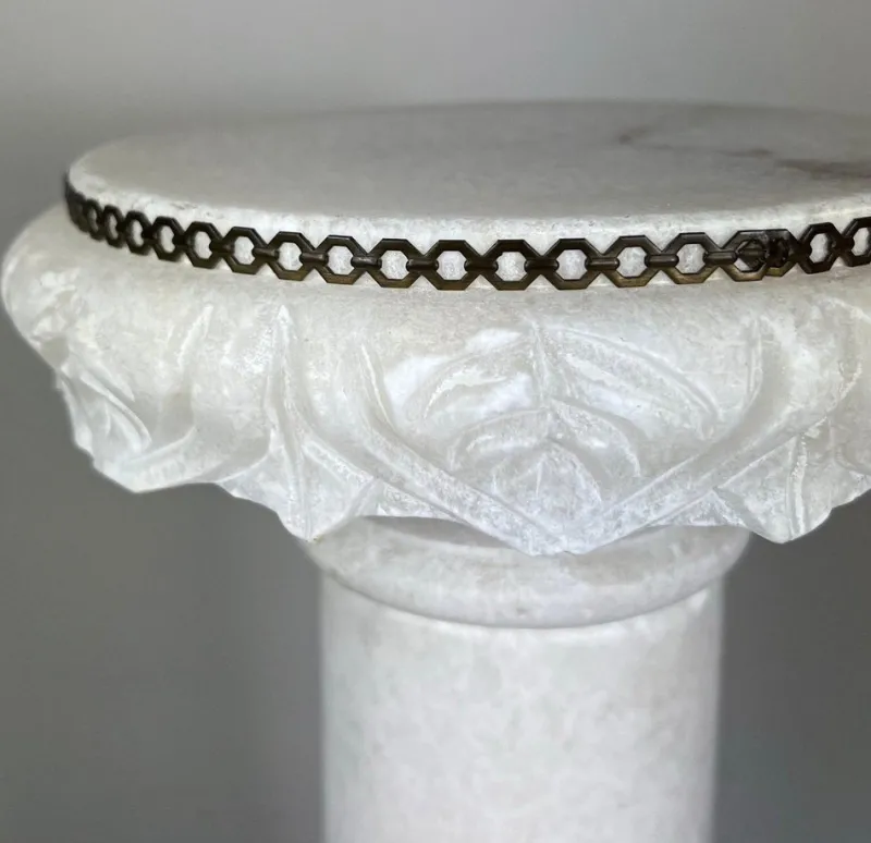 Pamono French Lighting Column Mounted on Brass Paws> Pedestals And Columns