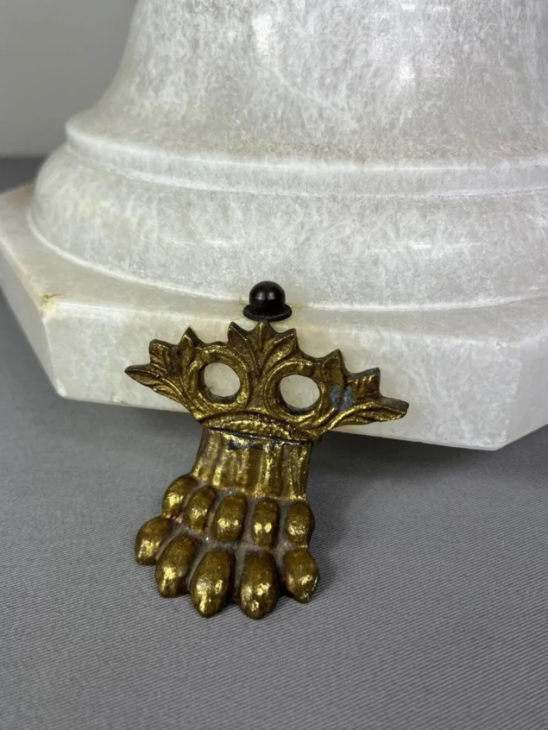 Pamono French Lighting Column Mounted on Brass Paws> Pedestals And Columns