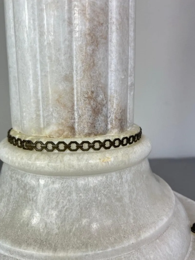 Pamono French Lighting Column Mounted on Brass Paws> Pedestals And Columns