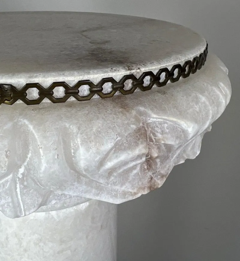 Pamono French Lighting Column Mounted on Brass Paws> Pedestals And Columns