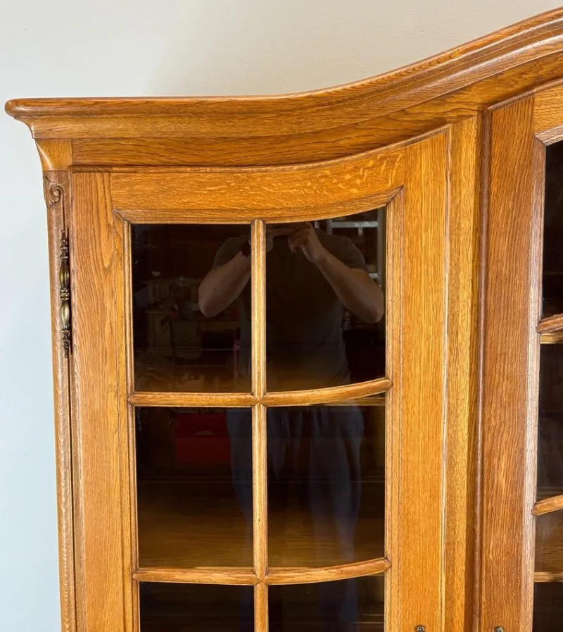 Pamono French Louis XIV Style Oak Display Bookcase> Cabinets & Wardrobes