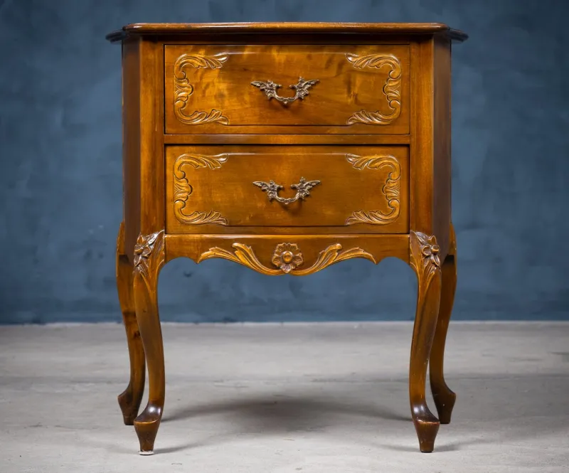 Discount Pamono French Louis XV Style Bedside Tables, 20th Century, Set of 2
