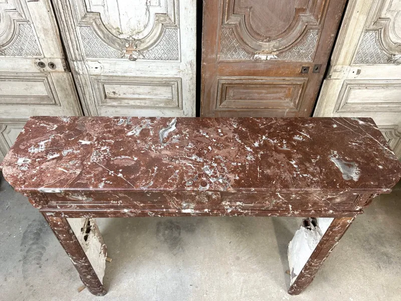 Pamono French Louis XVI Marble Fireplace, 1880s> Fireplaces And Mantels