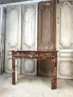 Pamono French Louis XVI Marble Fireplace, 1880s><noscript><img width=