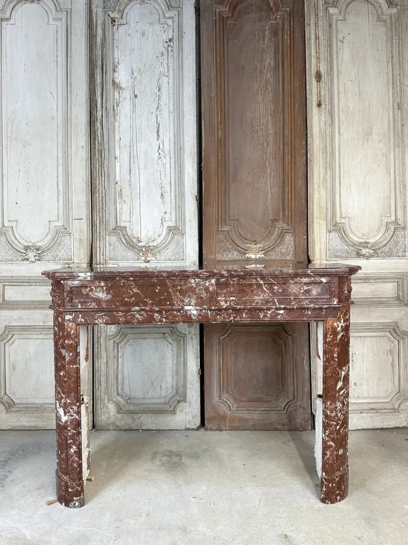 Pamono French Louis XVI Marble Fireplace, 1880s> Fireplaces And Mantels