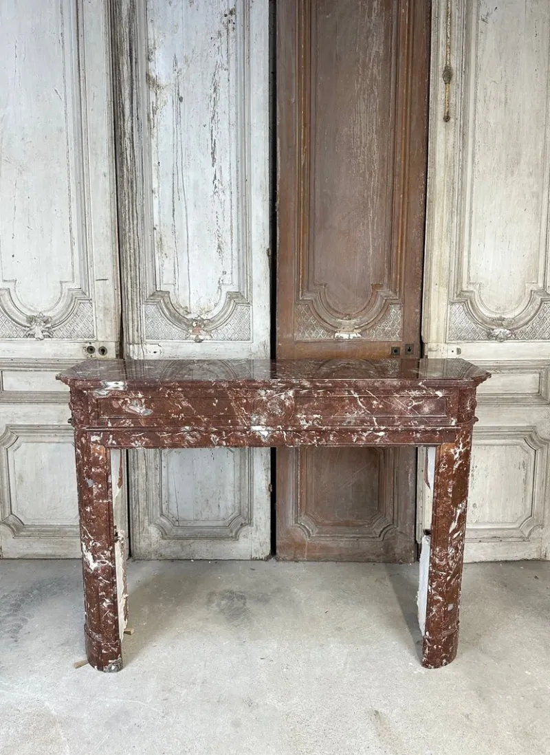 Pamono French Louis XVI Marble Fireplace, 1880s> Fireplaces And Mantels