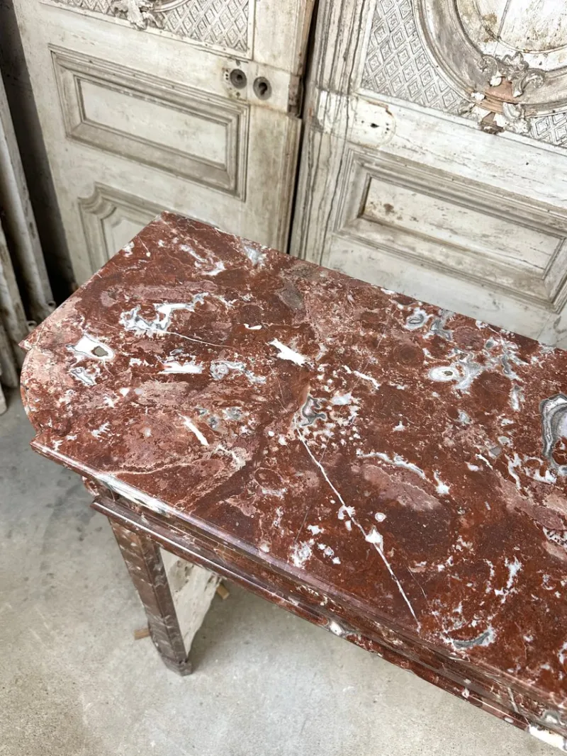 Pamono French Louis XVI Marble Fireplace, 1880s> Fireplaces And Mantels
