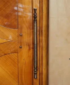 Pamono French Louis XVI Parquetry Burr Walnut Panelled Wardrobe><noscript><img width=
