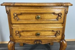 Pamono French Louis XVI Style Oak Bedside Tables, Set of 2><noscript><img width=