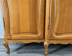 Pamono French Louis XVI Style Oak 4-Door Armoire><noscript><img width=