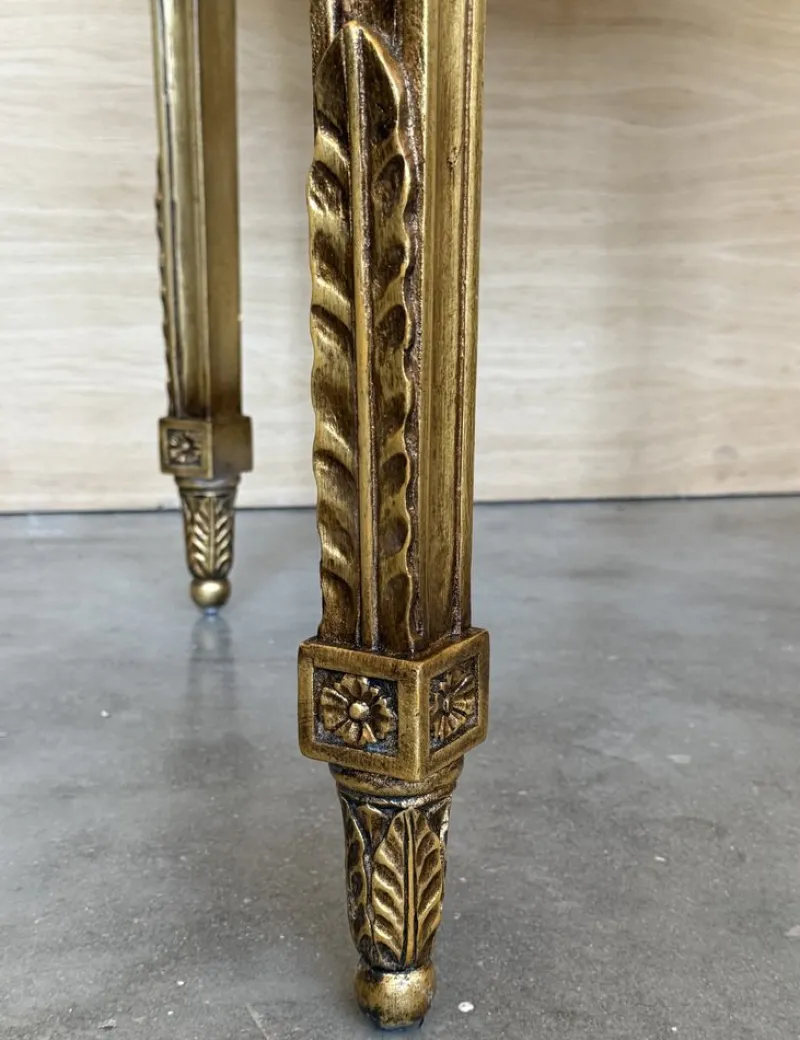 Sale Pamono French Louis XVI Style Oval Giltwood Carved Center Table, 1890s
