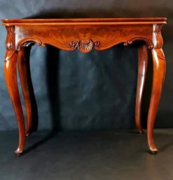Pamono French Louis-Philippe Mahogany Game Table> Game Tables