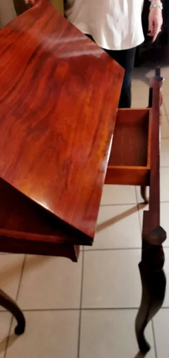 Pamono French Louis-Philippe Mahogany Game Table><noscript><img width=