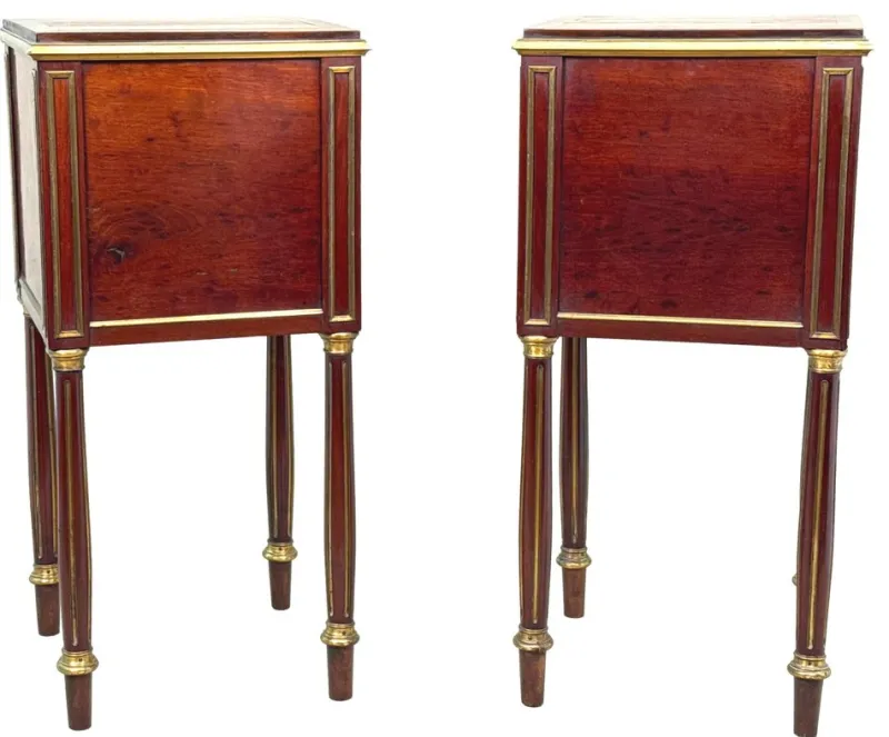 Pamono French Mahogany Bedside Tables, 1870s, Set of 2> Nightstands