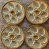Pamono French Majolica Oyster Plates from Saint Clément, 1960s, Set of 4> Dinner Plates & Bowls