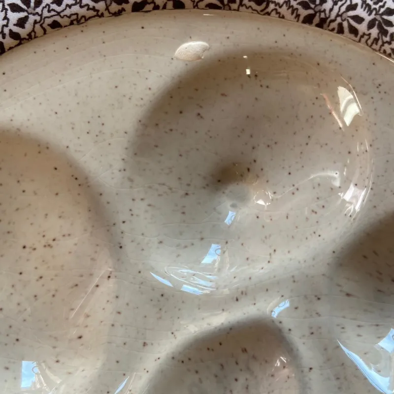 Pamono French Majolica Oyster Plates from Saint Clément, 1960s, Set of 4> Dinner Plates & Bowls