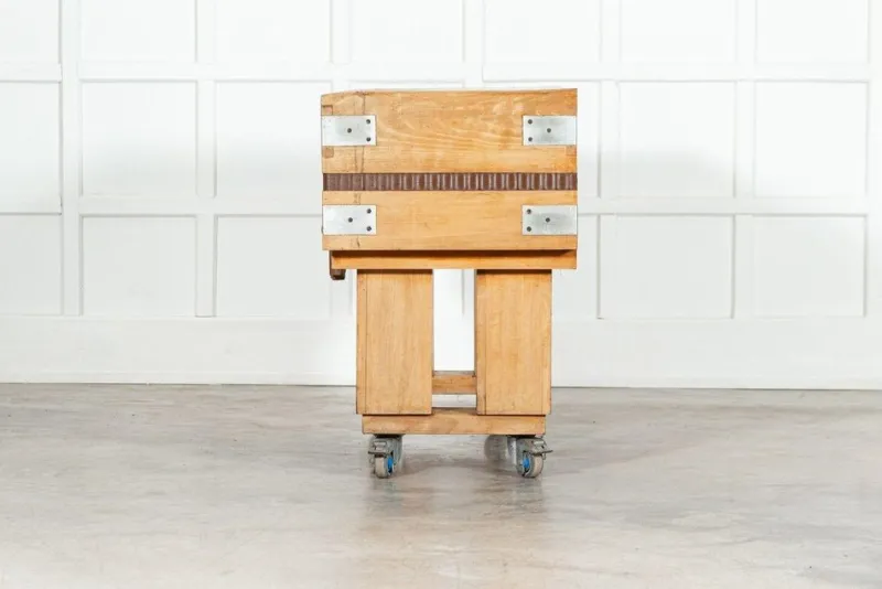 Pamono French Maple Butcher's Block Counter Table, 1930s> Worktables & Workbenches