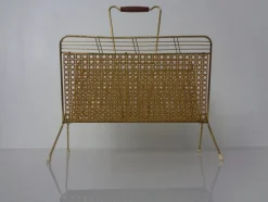Pamono French Metal Magazine Rack, 1960s> Magazine Racks