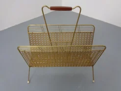 Pamono French Metal Magazine Rack, 1960s><noscript><img width=