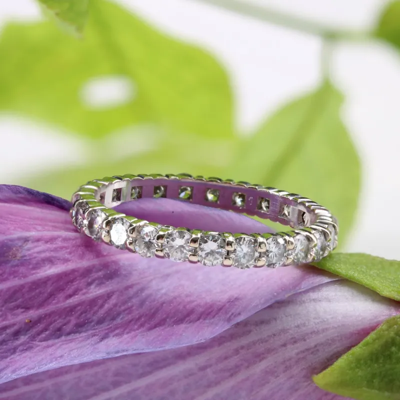 Pamono French Modern Diamonds Ring in 18 Karat White Gold> Rings