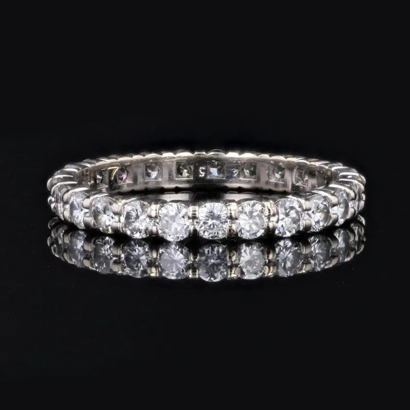Pamono French Modern Diamonds Ring in 18 Karat White Gold> Rings