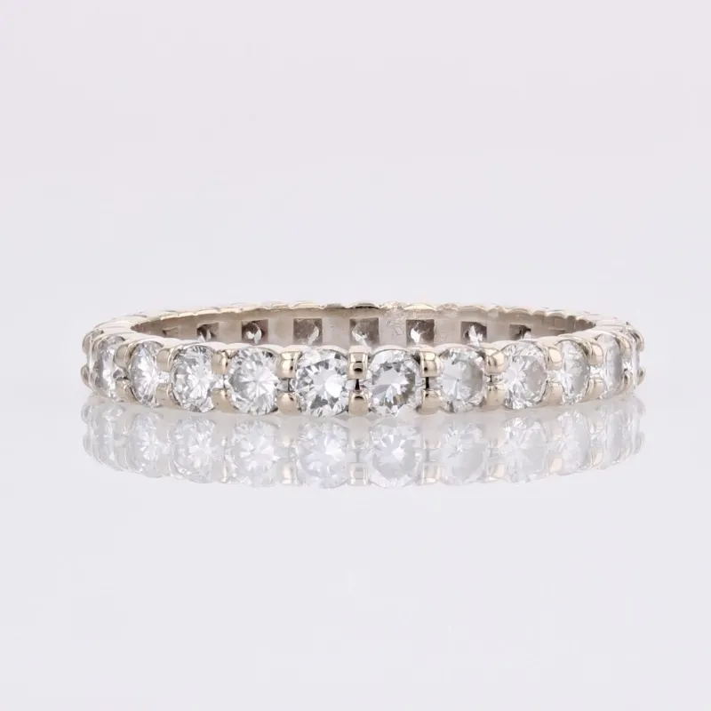 Pamono French Modern Diamonds Ring in 18 Karat White Gold> Rings