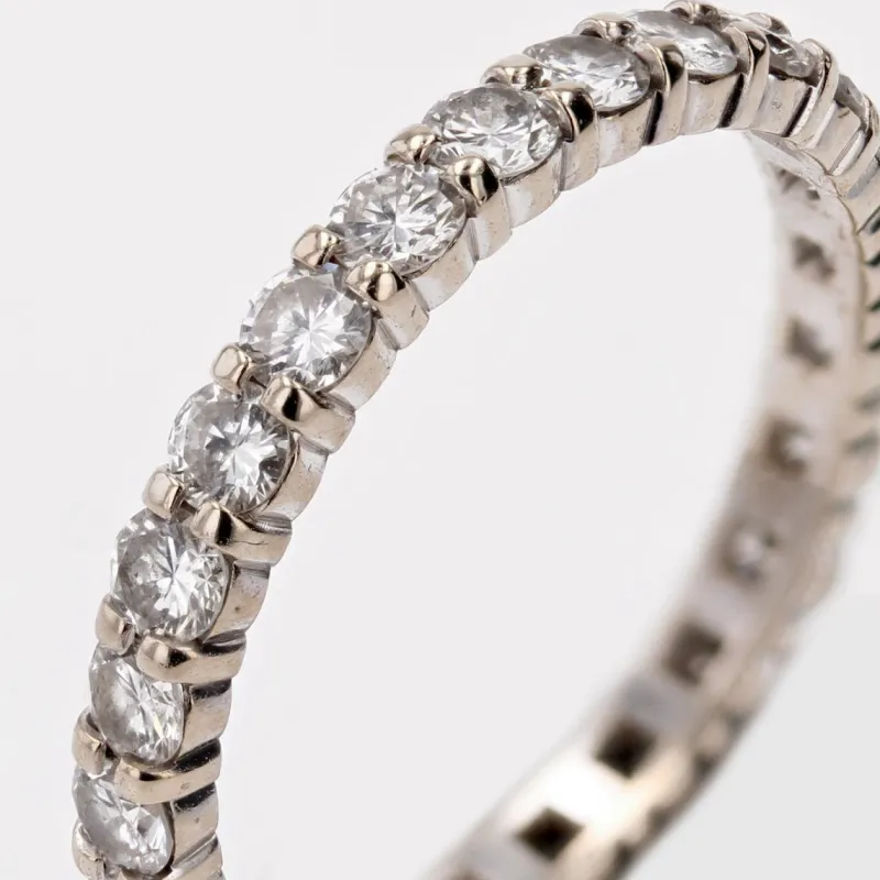 Pamono French Modern Diamonds Ring in 18 Karat White Gold> Rings