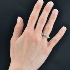 Pamono French Modern Wedding Ring in 18K White Gold with Brilliant-Cut Diamonds> Rings