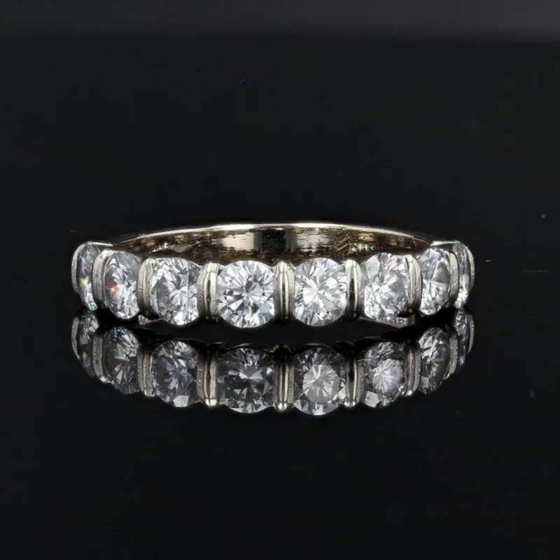 Pamono French Modern Wedding Ring in 18K White Gold with Brilliant-Cut Diamonds> Rings