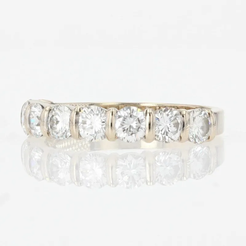 Pamono French Modern Wedding Ring in 18K White Gold with Brilliant-Cut Diamonds> Rings