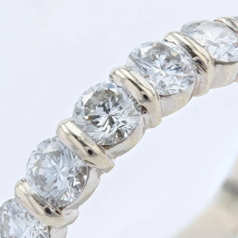Pamono French Modern Wedding Ring in 18K White Gold with Brilliant-Cut Diamonds> Rings