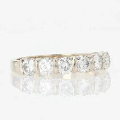 Pamono French Modern Wedding Ring in 18K White Gold with Brilliant-Cut Diamonds><noscript><img width=