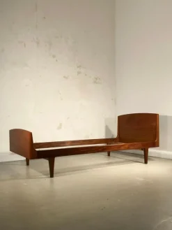 Pamono French Modernist Single Bed by Roger Landault, 1950s> Beds & Bedroom Sets