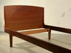 Pamono French Modernist Single Bed by Roger Landault, 1950s><noscript><img width=