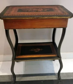 Clearance Pamono French Napoleon III Style Dressing Table with Mirror and Faux Drawer, 1850s