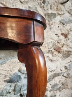 Pamono French Napoleon III Wall Console Table in Mahogany, 1800s