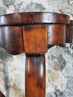 Pamono French Napoleon III Wall Console Table in Mahogany, 1800s