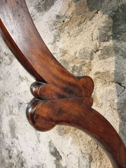 Pamono French Napoleon III Wall Console Table in Mahogany, 1800s