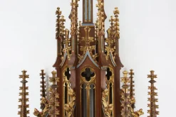 Discount Pamono French Neo-Gothic Polychrome and Gilt Wooden Church Steeple with Niche for Saint Statue, 1800s