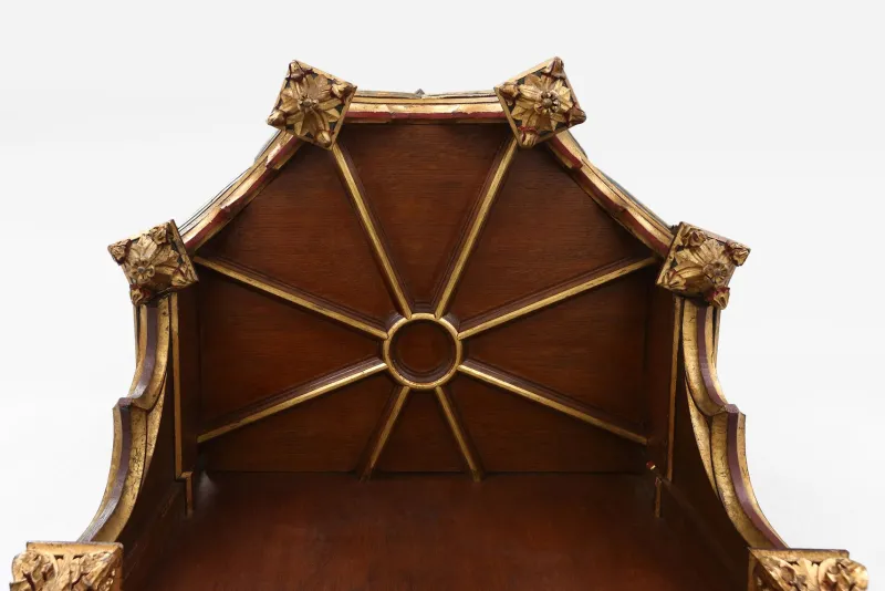 Discount Pamono French Neo-Gothic Polychrome and Gilt Wooden Church Steeple with Niche for Saint Statue, 1800s