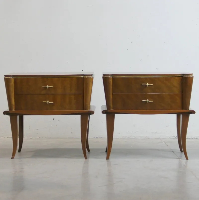 Clearance Pamono French Nightstands, 1940s, Set of 2