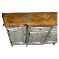 Pamono French Oak Breakfront Buffet, Early 20th Century><noscript><img width=