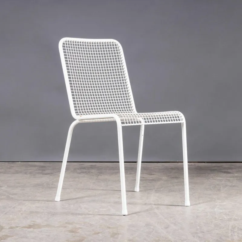 Pamono French Original Wire Mesh White Outdoor Dining Chair, 1970s> Garden Seating