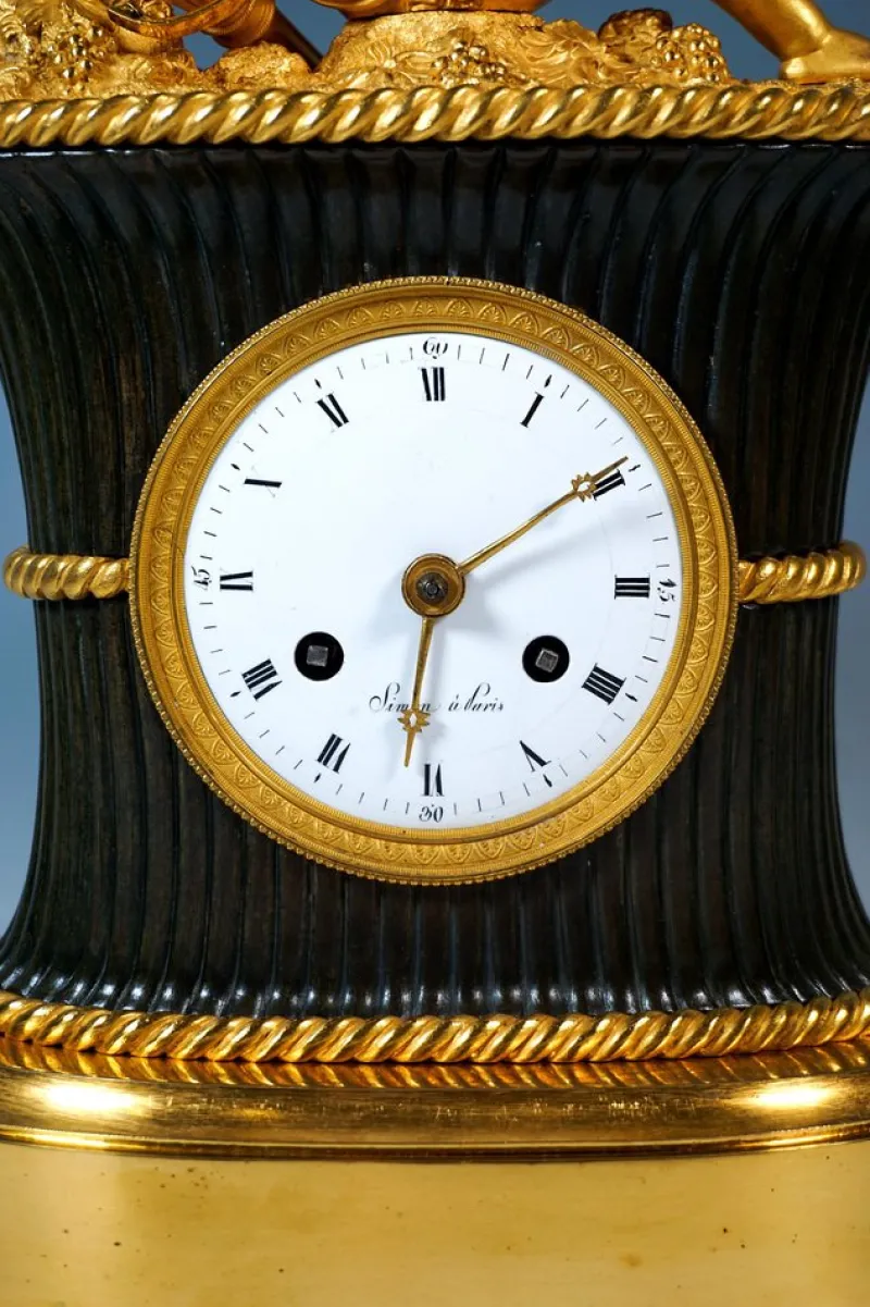 Pamono French Ormolu Mantel Clock, L'Angelot Endormi, Reiche, Paris, 1820> Clocks