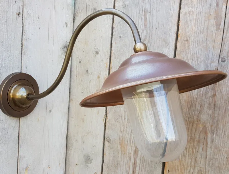 Pamono French Outdoor Copper Barn Light Lamp> Garden Lighting