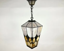 Pamono French Outdoor Lantern in Amber Glass, 1950s> Garden Lighting