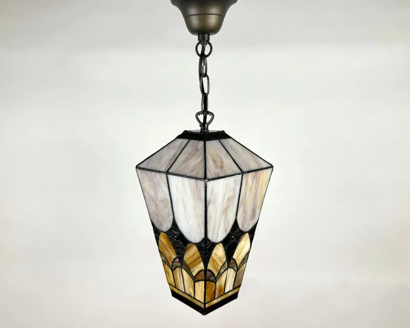Pamono French Outdoor Lantern in Amber Glass, 1950s> Garden Lighting