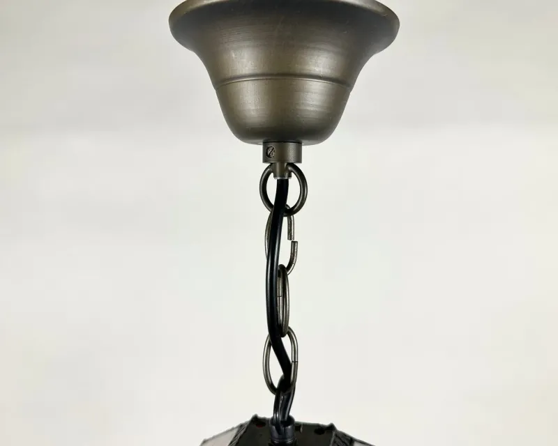 Pamono French Outdoor Lantern in Amber Glass, 1950s> Garden Lighting